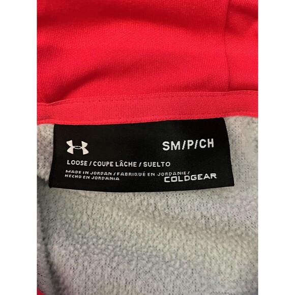 Under Armour Hoodie Womens Small Gray ColdGear Storm Logo Fleece Pullover - Picture 5 of 7